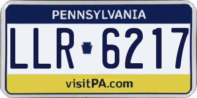 PA license plate LLR6217