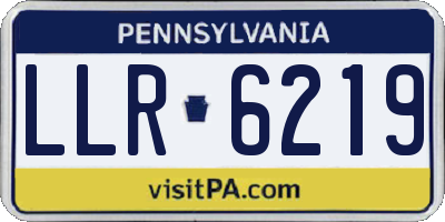 PA license plate LLR6219
