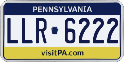PA license plate LLR6222