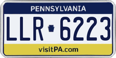 PA license plate LLR6223