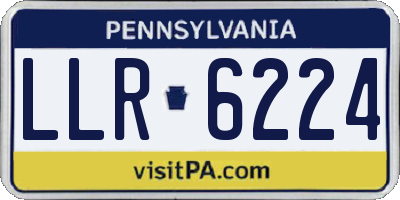 PA license plate LLR6224