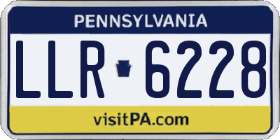 PA license plate LLR6228