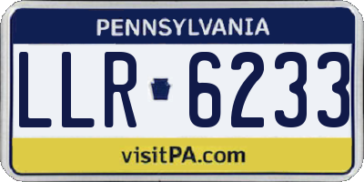 PA license plate LLR6233
