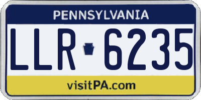 PA license plate LLR6235