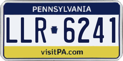 PA license plate LLR6241