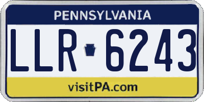 PA license plate LLR6243