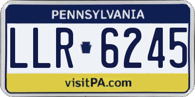 PA license plate LLR6245