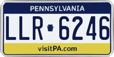 PA license plate LLR6246