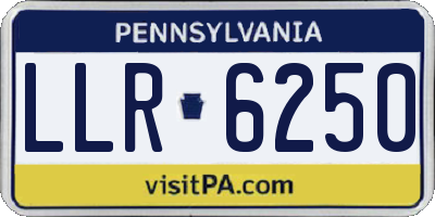 PA license plate LLR6250