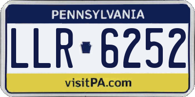 PA license plate LLR6252