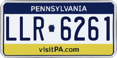 PA license plate LLR6261
