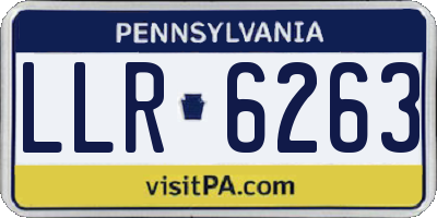 PA license plate LLR6263