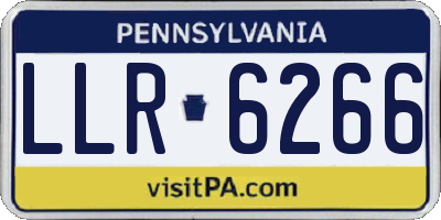 PA license plate LLR6266