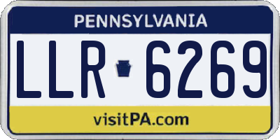 PA license plate LLR6269