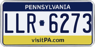 PA license plate LLR6273