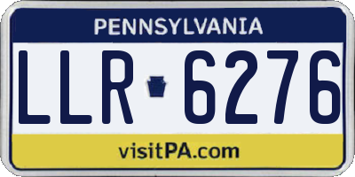 PA license plate LLR6276