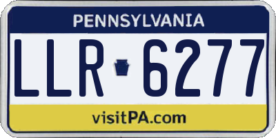 PA license plate LLR6277