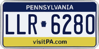 PA license plate LLR6280