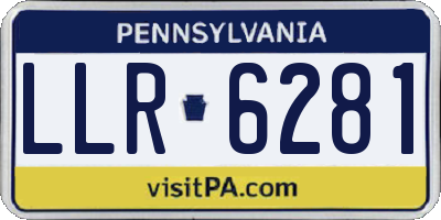 PA license plate LLR6281