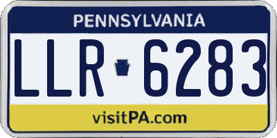 PA license plate LLR6283