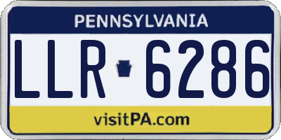 PA license plate LLR6286