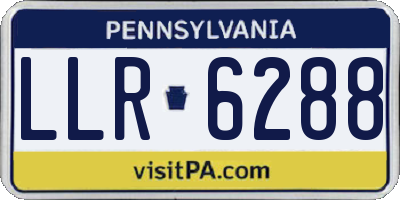PA license plate LLR6288