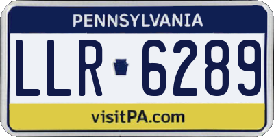 PA license plate LLR6289