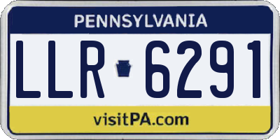 PA license plate LLR6291