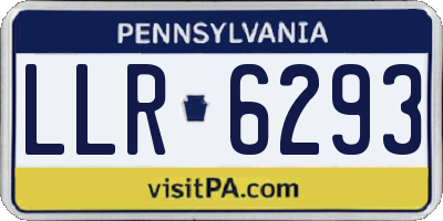 PA license plate LLR6293