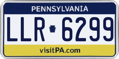 PA license plate LLR6299