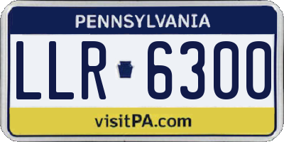 PA license plate LLR6300