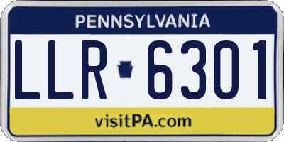 PA license plate LLR6301