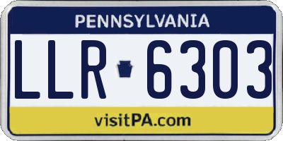 PA license plate LLR6303