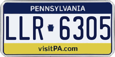 PA license plate LLR6305