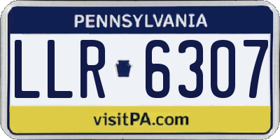 PA license plate LLR6307