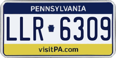 PA license plate LLR6309