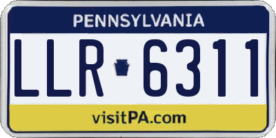 PA license plate LLR6311