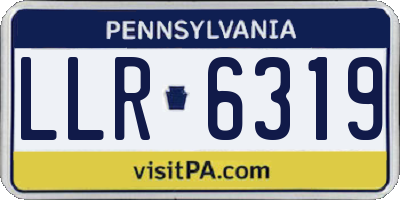 PA license plate LLR6319