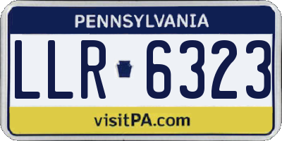 PA license plate LLR6323
