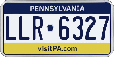 PA license plate LLR6327