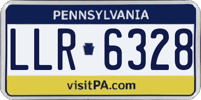 PA license plate LLR6328