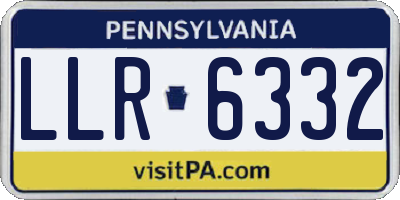 PA license plate LLR6332