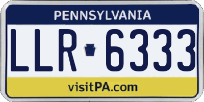PA license plate LLR6333