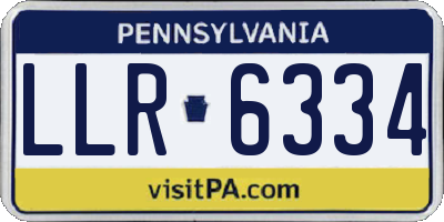 PA license plate LLR6334