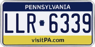 PA license plate LLR6339