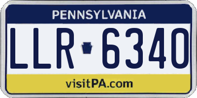 PA license plate LLR6340