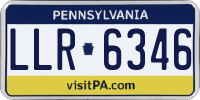 PA license plate LLR6346