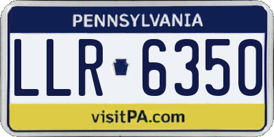 PA license plate LLR6350
