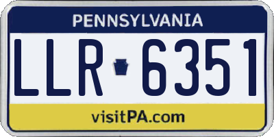PA license plate LLR6351