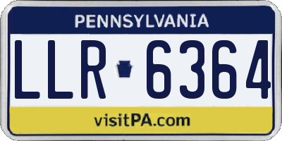 PA license plate LLR6364